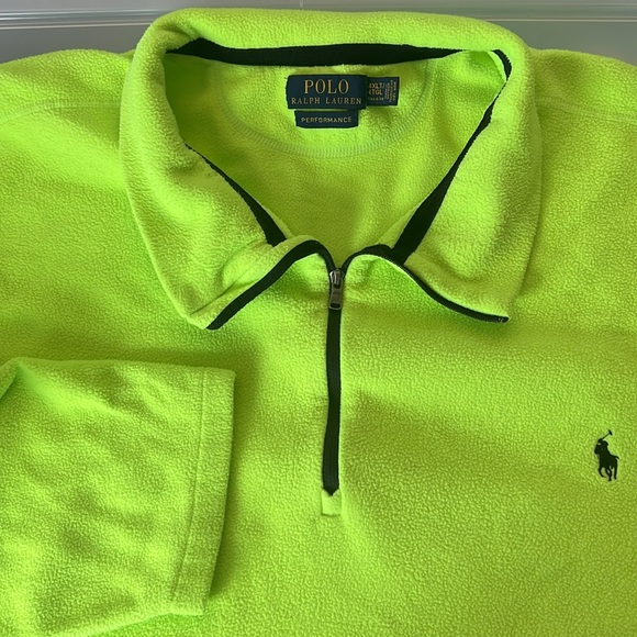 Polo Ralph Lauren Other - POLO Ralph Lauren NEON Yellow 4XLT Big & Tall Quarter Zip Fleece Pullover